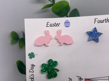 Load image into Gallery viewer, Holiday Earrings Acrylic Studs Through the Year Multi-set