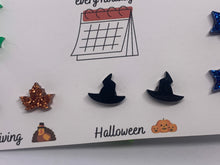 Load image into Gallery viewer, Holiday Earrings Acrylic Studs Through the Year Multi-set