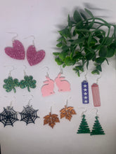 Load image into Gallery viewer, Holiday Earrings Acrylic Dangle Earrings Through the Year Multi-set