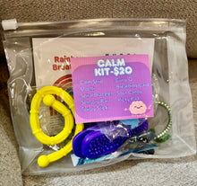 Load image into Gallery viewer, Calm Kit Fidget Kit Twisty Stick Sensory Bar Picky Pad Mochi Spiral Bracelet Rainbow Breating 5-4-3-2-1 Grounding
