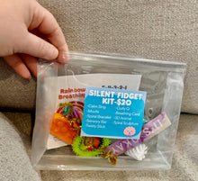Load image into Gallery viewer, Silent Fidget Kit Fidgets Twisty Stick Sensory Bar Spiral Bracelet 3D Animal Rainbow Breathing 5-4-3-2-1 Grounding