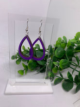 Load image into Gallery viewer, Wooden Open Teardrop Dangle Earrings-Multiple Color Variations
