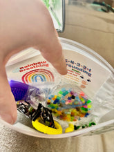 Load image into Gallery viewer, Calm Kit Fidget Kit Twisty Stick Sensory Bar Picky Pad Mochi Spiral Bracelet Rainbow Breating 5-4-3-2-1 Grounding
