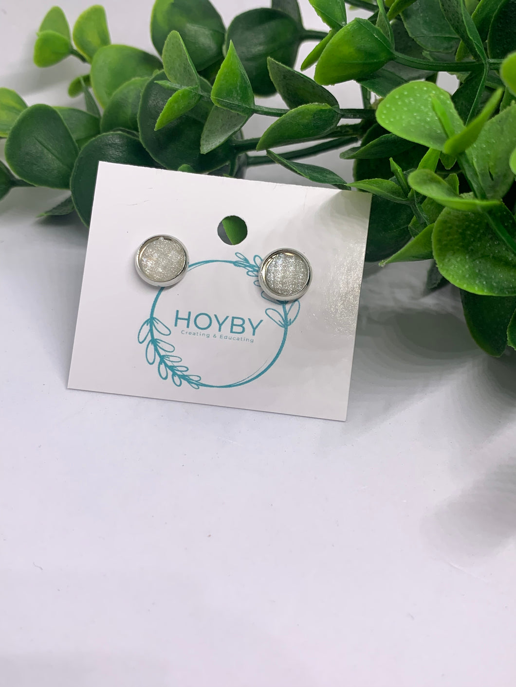 8mm Opal Inspired Stud Earrings-Three Variations