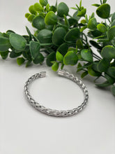 Load image into Gallery viewer, Bracelet-Stainless Steel Braided Open Adjustable
