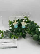 Load image into Gallery viewer, Acrylic Beach Wave Turtle Dangle Earrings
