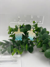 Load image into Gallery viewer, Acrylic Beach Wave Turtle Dangle Earrings
