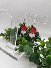 Load image into Gallery viewer, Wooden Handpainted Gnome Dangles-Multiple Variations
