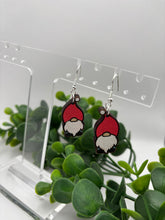 Load image into Gallery viewer, Wooden Handpainted Gnome Dangles-Multiple Variations
