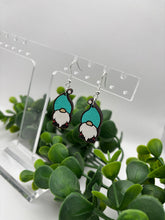 Load image into Gallery viewer, Wooden Handpainted Gnome Dangles-Multiple Variations
