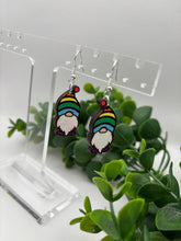 Load image into Gallery viewer, Wooden Handpainted Gnome Dangles-Multiple Variations
