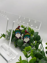 Load image into Gallery viewer, Wooden Handpainted Gnome Dangles-Multiple Variations

