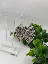 Load image into Gallery viewer, Wooden Two-Piece Intricate Cutout Design Dangles-Two Variations
