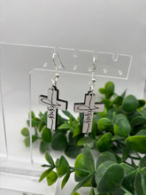 Load image into Gallery viewer, Wooden Cross “Jesus” Engraved Dangles-Multiple Variations
