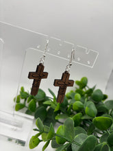 Load image into Gallery viewer, Wooden Cross “Jesus” Engraved Dangles-Multiple Variations
