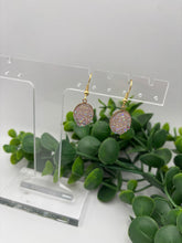 Load image into Gallery viewer, Metal Oval Druzy Style Dangle Earrings-Multiple Options
