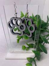 Load image into Gallery viewer, Wooden Paw Print Dangle Earrings-Multiple Varieties
