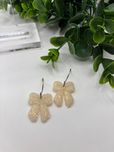 Load image into Gallery viewer, Clay Dangle Earrings Bow-Multiple Color Options
