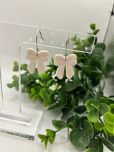 Load image into Gallery viewer, Clay Dangle Earrings Bow-Multiple Color Options
