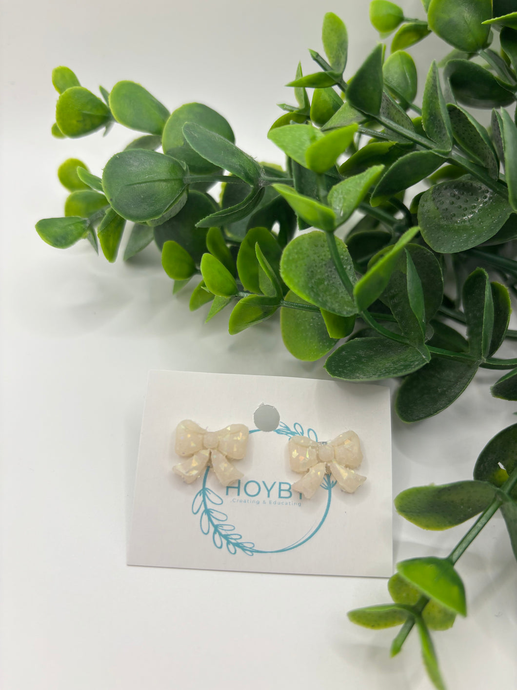 Clay Stud Earrings Bow-Multiple Color Options